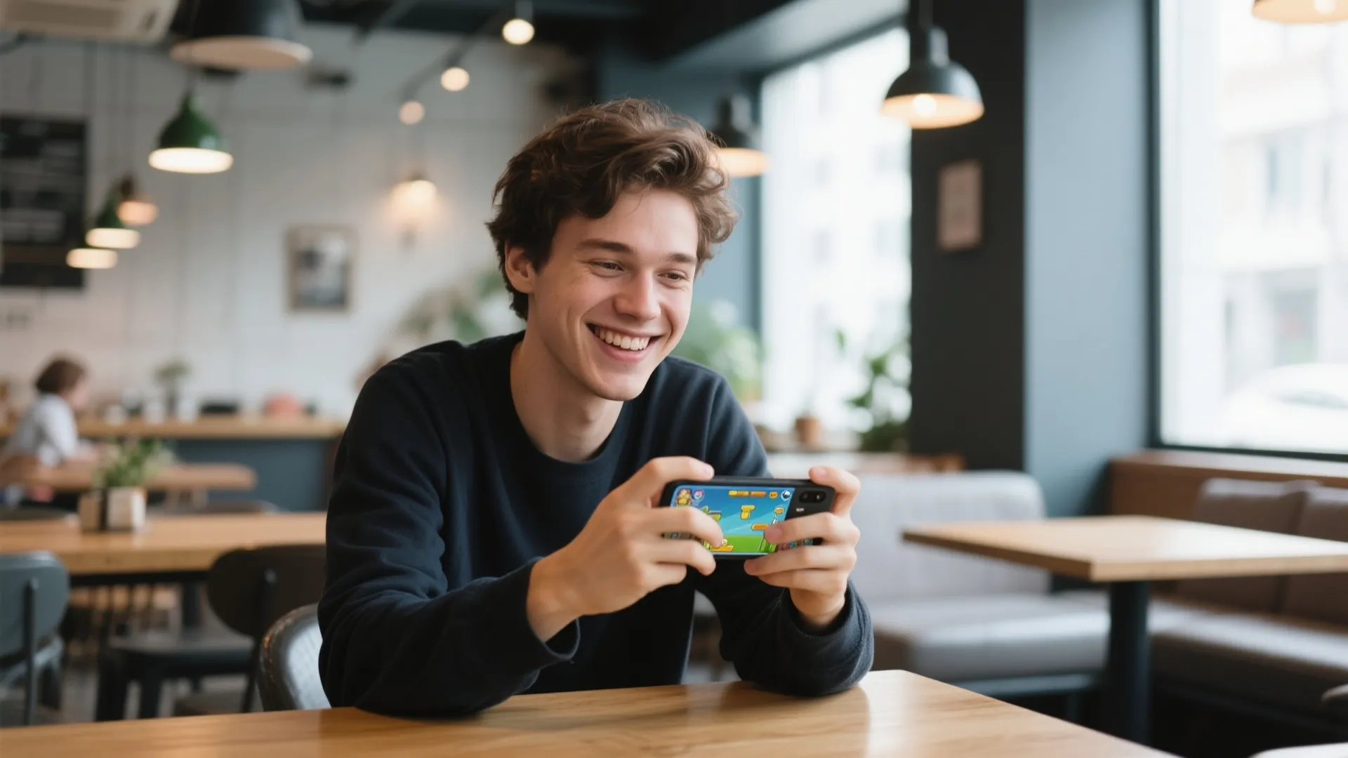 Happy player